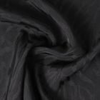 Tissu Jacquard de Viscose Auréa feuilles uni Noir