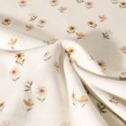 Tissu Jersey Coton imprimé digital Poppy Petites fleurs Poema sur fond Ecru
