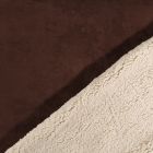 Tissu Suédine épaisse envers Mouton Marron chocolat - Par 10 cm