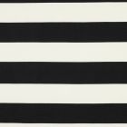 Tissu Toile Canvas rayures Marinella noires sur fond Blanc cassé