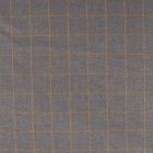 Tissu Gabardine Viscose Carreaux Jaune sur fond Gris - Par 10 cm