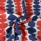 Tissu Viscose EcoVero Totem Graphique sur fond Vert menthe clair