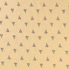 Tissu Lin Viscose Triangles Noirs sur fond Jaune paille - Par 10 cm