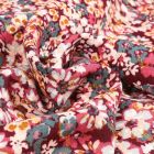 Tissu Viscose lurex Sabri sur fond Bordeaux
