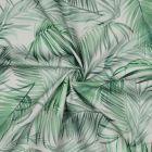 Tissu Nappe imperméable digital Feuilles sur fond Blanc
