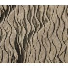 Tissu Jacquard gauffré Rayures ondulées sur fond Beige