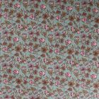 Tissu Jersey Modal Feuilles et fleurs sur fond Vert d'eau - Par 10 cm