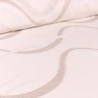 Tissu Voilage grande largeur Ondulations taupe sur fond Ecru