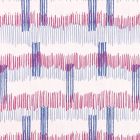 Tissu Coton Imprimé Frou-Frou Tokyo Bleu indigo, fuchsia, gris et beige sur fond Blanc - Par 10 cm