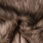 Tissu Fausse fourrure  poils long Ruth sur fond Marron