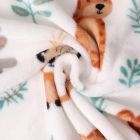 Tissu Doudou Savane Douce sur fond Blanc