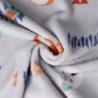 Tissu Doudou Petits Oursons sur fond Gris clair