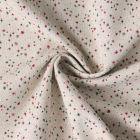 Tissu Toile de coton Honorine petites étoiles Rouges sur fond Ecru