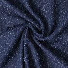 Tissu Jean Denim griffé Bleu foncé