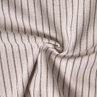 Tissu Coton Lin Viscose lurex rayures sur fond Naturel