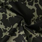 Tissu Toile de Coton Zélina camouflage artistique sur fond Vert kaki