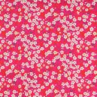 Tissu Liberty of London Mitsi Fuchsia, rouge, blanc et vert - Par 10 cm