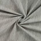 Tissu Popeline de  Coton  rayures blanches Zira sur fond Vert kaki clair