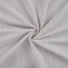 Tissu Popeline de  Coton  rayures taupes Zira sur fond Blanc cassé