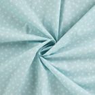 Tissu Coton imprimé Fleuris Vivi sur fond Bleu ciel