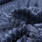 Tissu Minky Ultra doux uni côtelé envers doudou Bleu marine