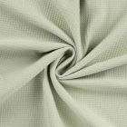 Tissu Nid d'abeille envers éponge uni Bambelux Vert sauge