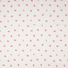 Tissu Coton imprimé Cerises Rouges sur fond Blanc - Par 10 cm
