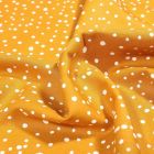 Tissu Coton imprimé Petits pois irréguliers sur fond Ocre - Par 10 cm