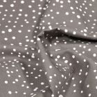Tissu Coton imprimé Petits pois irréguliers sur fond Gris - Par 10 cm