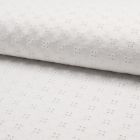 Tissu Broderie anglaise satiné n°350 sur fond Blanc - Par 10 cm