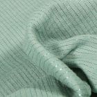 Tissu Double gaze Rayures lurex Vert menthe