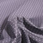 Tissu Coton imprimé Mini pois 2 mm sur fond Gris - Par 10 cm