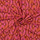 Tissu Jersey Viscose Paloma Art Déco sur fond Marron