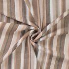 Tissu Viscose extensible Rayures verticales sur fond Beige sable