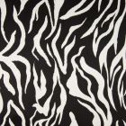 Tissu Coton satiné extensible imprimé zébré Noir - Par 10 cm