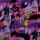 Tissu Jersey Milano Stripes fuschia sur fond Violet