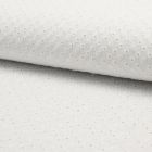 Tissu Broderie Anglaise Pois Blanc sur fond Blanc - Par 10 cm