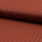 Tissu Polyviscose extensible rayures lurex Terracotta - Par 10 cm