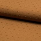 Tissu Plumetis Crépon de viscose Camel - Par 10 cm