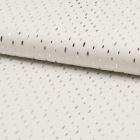 Tissu Viscose  Gouttes métallisées argentées Ecru - Par 10 cm
