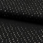 Tissu Viscose  Gouttes métallisées argentées Noir - Par 10 cm