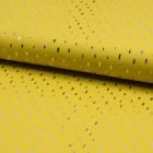 Tissu Viscose  Gouttes métallisées argentées Jaune - Par 10 cm