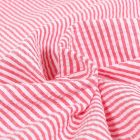 Tissu Seersucker Monica sur fond Rouge