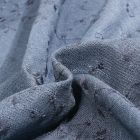 Tissu Lin Viscose Enora sur fond Bleu denim