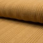 Tissu Maille Jersey rayures relief Moutarde - Par 10 cm