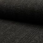 Tissu Maille Jersey rayures relief Gris anthracite - Par 10 cm