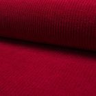 Tissu  maille chenille côtelé Rouge - Par 10 cm
