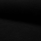 Tissu  maille chenille côtelé Noir - Par 10 cm