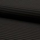 Tissu Bengaline Rayures noires sur fond Noir - Par 10 cm