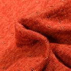 Tissu Maille lurex Petits pois lurex sur fond Orange